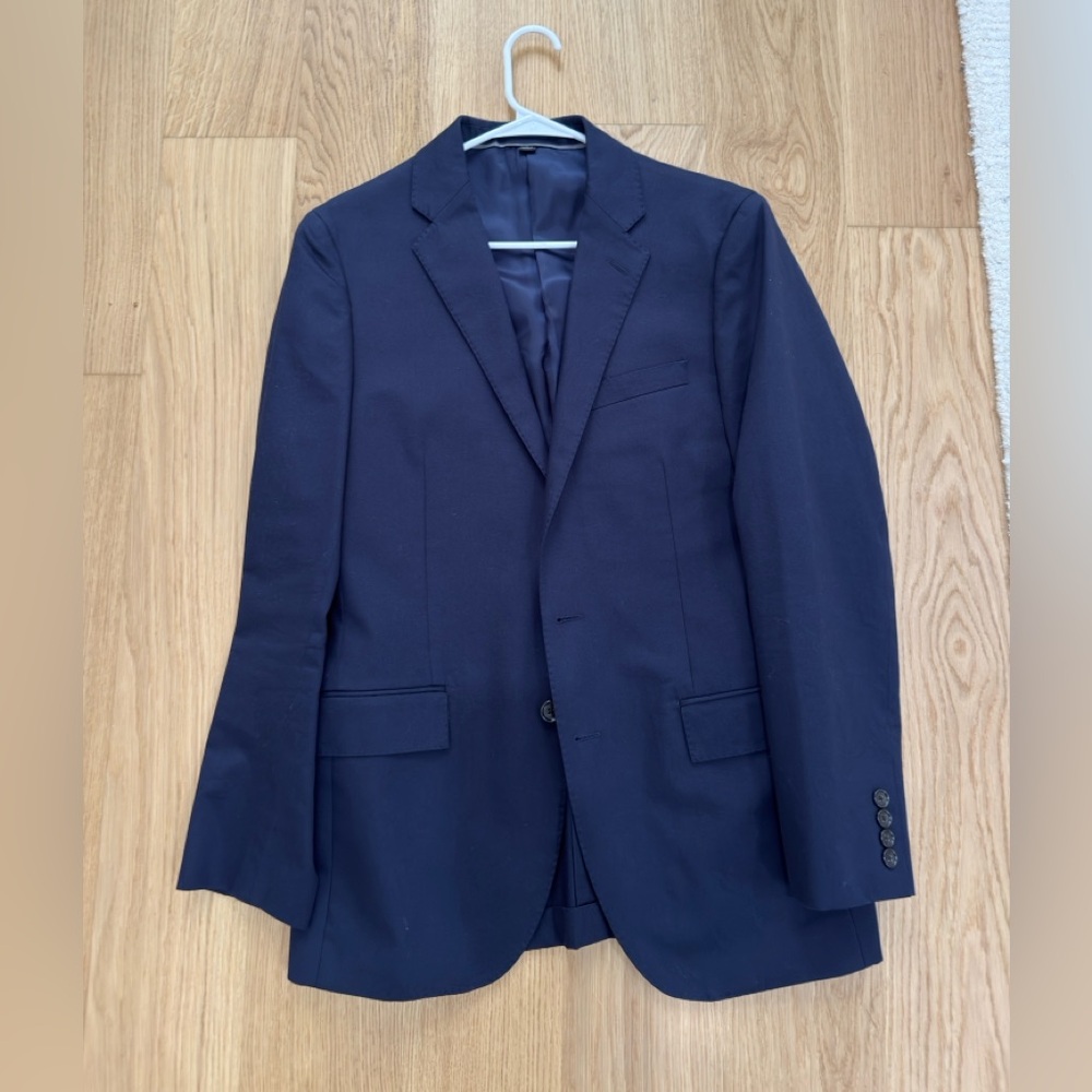 J Crew Ludlow Blazer Mens 38R Navy Italian Cotton Chino Fabric